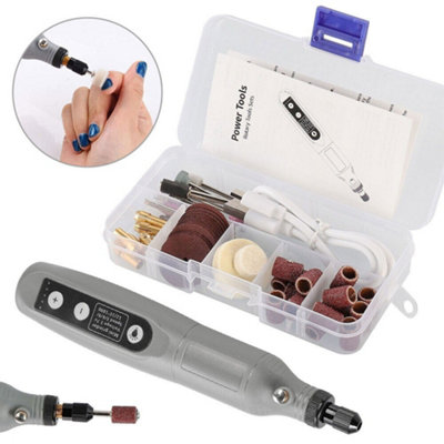 5 Speed Portable Mini Drill Hand USB Handheld Electric Drill Grinding ...