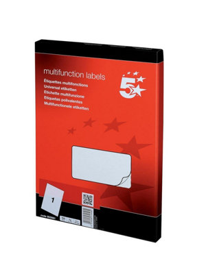 5 Star 903881 Labels Laser Copier and Inkjet 1 per Sheet 297x210mm 100 ...