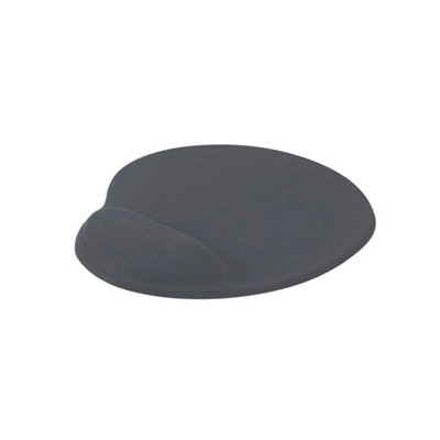 5 Star Gel Mouse Mat with Wrist Rest Charcoal Ergonomic Support 388824