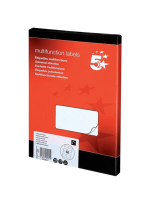 5 Star Labels Laser Copier and Inkjet 14 per Sheet 105x42mm 1400 Labels ...