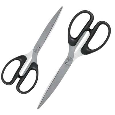 5 Star Large Black 207mm Scissors Pack of 2 Heavy Duty Titanium Coated ...