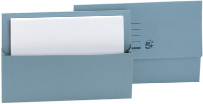5 Star Office Document Wallet Half Flap 250gsm Capacity 32mm Foolscap ...