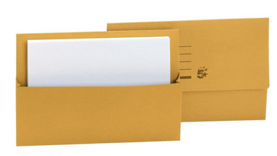 5 Star Office Document Wallet Half Flap 250gsm Capacity 32mm Foolscap ...