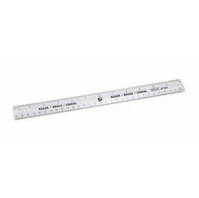 5 Star Office Ruler Plastic 300mm Clear (Pack of 10)