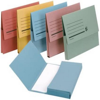 5 Star Premier Document Wallet Half Flap 285gsm Capacity 32mm A4 ...