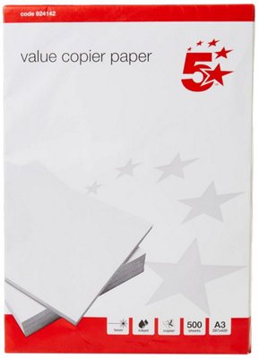 5 Star Value Copier Paper Multifunctional FSC Ream-Wrapped A3 White 500 ...