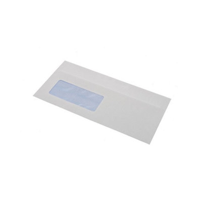 5 Star Value Envelope Press Seal Window Wallet DL White Pack 1000