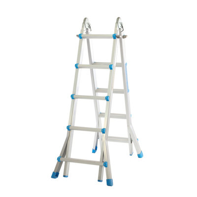 5 Step Extendable Telescopic Step Ladder