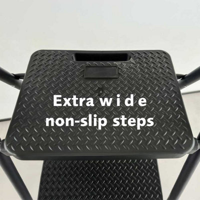 5 Step Ladder with Handrails - Black