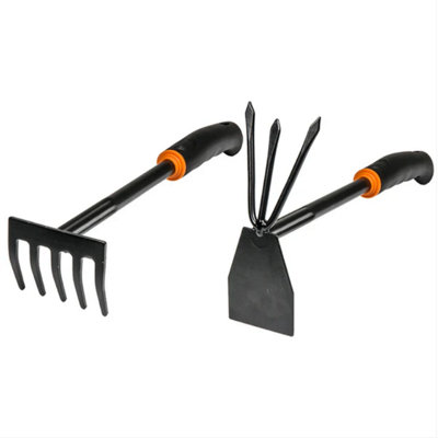 5-teeth Rake and Digger-hoe Garden Tool Set