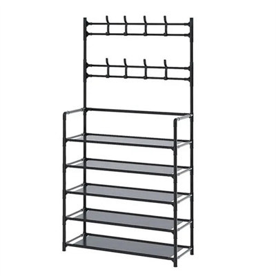 5 Tier, 60x28x175cm Clothes Rail Rack Shoes Storage Shelves Garment ...