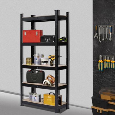 5 Tier 90cm Racking Black 175KG - 3