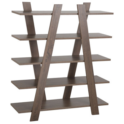 5 Tier Bookcase Dark Wood ESCALANTE