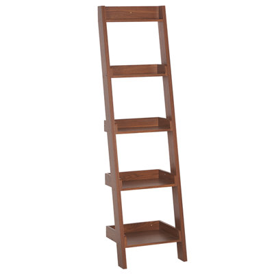 5 Tier Bookcase Dark Wood MOBILE DUO