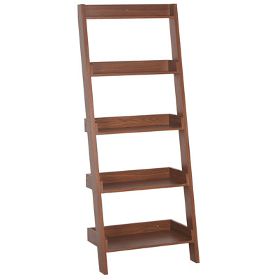 5 Tier Bookcase Dark Wood MOBILE TRIO