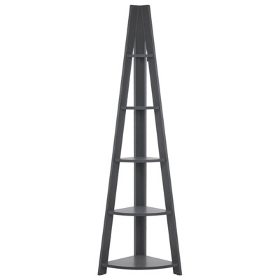 5 Tier Bookcase Grey MOBILE SOLO