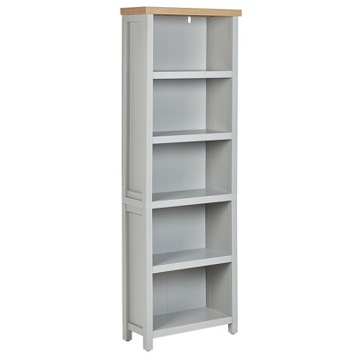 5 Tier Bookcase Light Grey CLIO