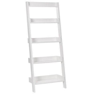 5 Tier Bookcase White MOBILE TRIO