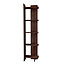 5 Tier Brown Modern Wooden Corner Bookcase Ladder Shelf Plants Stand