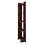 5 Tier Brown Modern Wooden Corner Bookcase Ladder Shelf Plants Stand