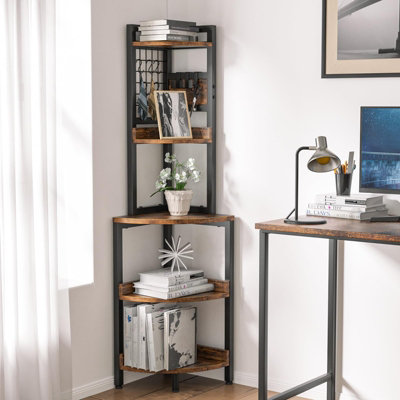 5-Tier Corner Shelf Storage Rack Bookcase