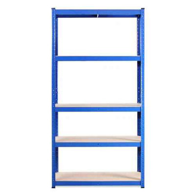 5 Tier Garage Shelving Unit Boltless, Storage Rack Steel, Blue