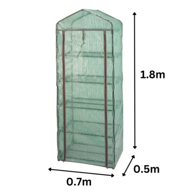 5 Tier Garden Greenhouse with Roll Up Door
