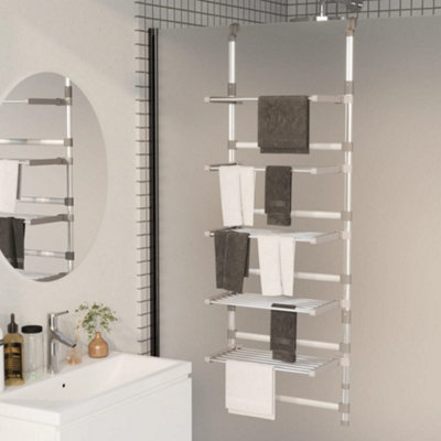 5-TIER HANGING LAUNDRY DRYING RACK ALUMINIUM
