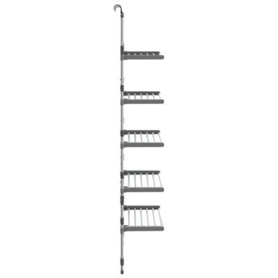 5-TIER HANGING LAUNDRY DRYING RACK ALUMINIUM