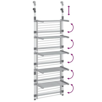 5-TIER HANGING LAUNDRY DRYING RACK ALUMINIUM