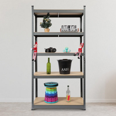 5 Tier heavy Duty Metal Shelving Storage Racking 180 x 90 x 40cm (GREY) - 3