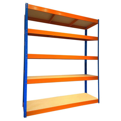 5 Tier Heavy Duty Storage Racking 1800h x 1500w x 450d mm 300kg