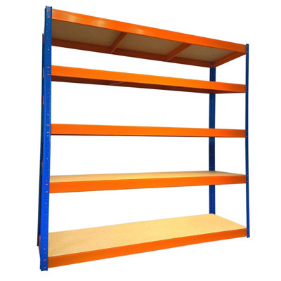 5 Tier Heavy Duty Storage Racking 1800h x 1800w x 450d mm 300kg