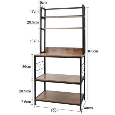 5 tier deals metal bakers rack