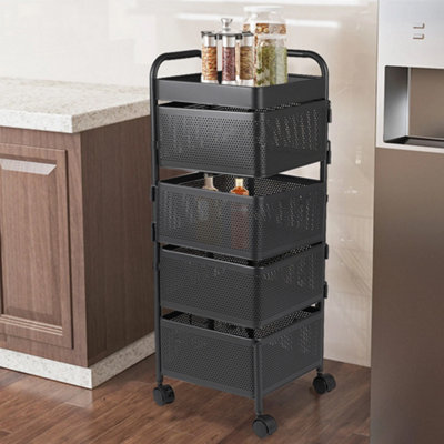 5-Tier Kitchen Storage Rack with Wheels