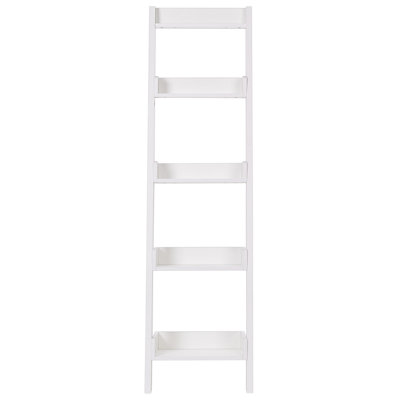 5 Tier Ladder Shelf White MOBILE DUO