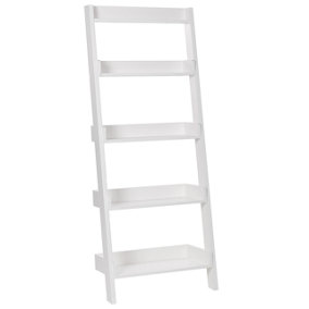 5 Tier Ladder Shelf White MOBILE TRIO