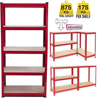 5 Tier Modern Storage Organization Rack and Shelving Unit Storage Wall ...