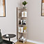 5 Tier Modern Wooden Corner Bookcase Ladder Shelf Plants Stand