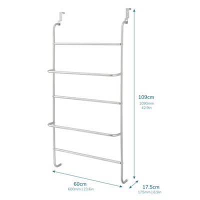 5 Tier Over The Door Towel Rail / Clothes Airer - 9