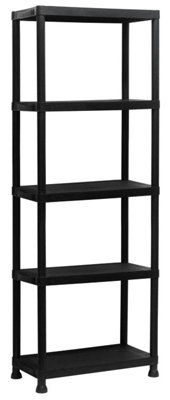 5 Tier Plastic Shelving Storage Racking Shelves Garage Shed Home Warehouse