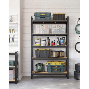 5-Tier Shelving Unit, Steel Shelving Unit for Storage, Tool-Free Assembly, for Garage, Shed, Load Capacity 875 kg