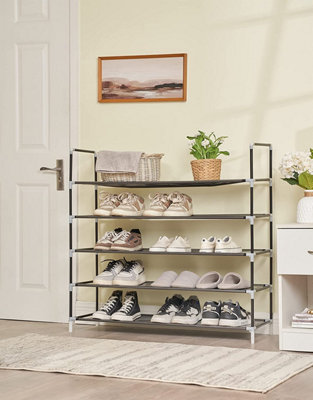 Narrow space shoe on sale rack