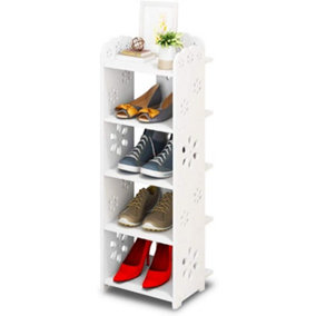 5 Tier Shoe Rack Shoe Cabinet Storage Rack Bookshelf Shoe Organizer Free Standing Display Rack in Home Corridor Hallway and Corner