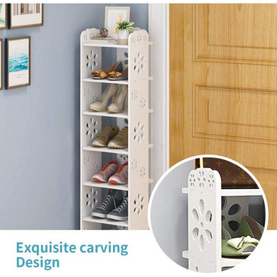 Bookshelf top shoe storage