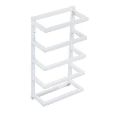 5 Tier White Bathroom Wall Mounted Towel Holder