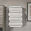 5 Tier White Bathroom Wall Mounted Towel Holder