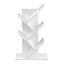 5 Tier White Standing Bookshelves Tree Design Desktop Bookcase Display Rack 31x 60cm