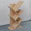 5 Tier Wooden Floor Standing Tree Bookshelf with Shelves for Living Room Home Office Light Brown 600mm(H)