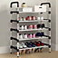 5 Tiers Shoe Rack Shoe Storage Organizer Shelf Space Saving Display Shelves